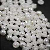 Füles pityke gomb 8 mm - IVORY (Elefntcsontszn) 